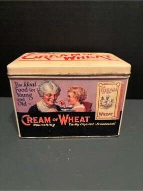 Cream of Wheat Vintage Decorative Tin w Some Recipes